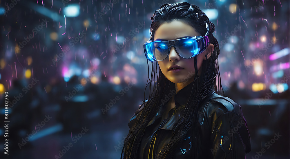 Cyberpunk Hacker: Master of Digital Intrigue in Luxurious Chaos with neon futuristic city background and isolated area, ethical or unethical hackers, specs Cyberpunk Hacker: Master of Digital Intrigue in Luxurious Chaos with neon futuristic city background and isolated area, ethical or unethical hackers, specs
