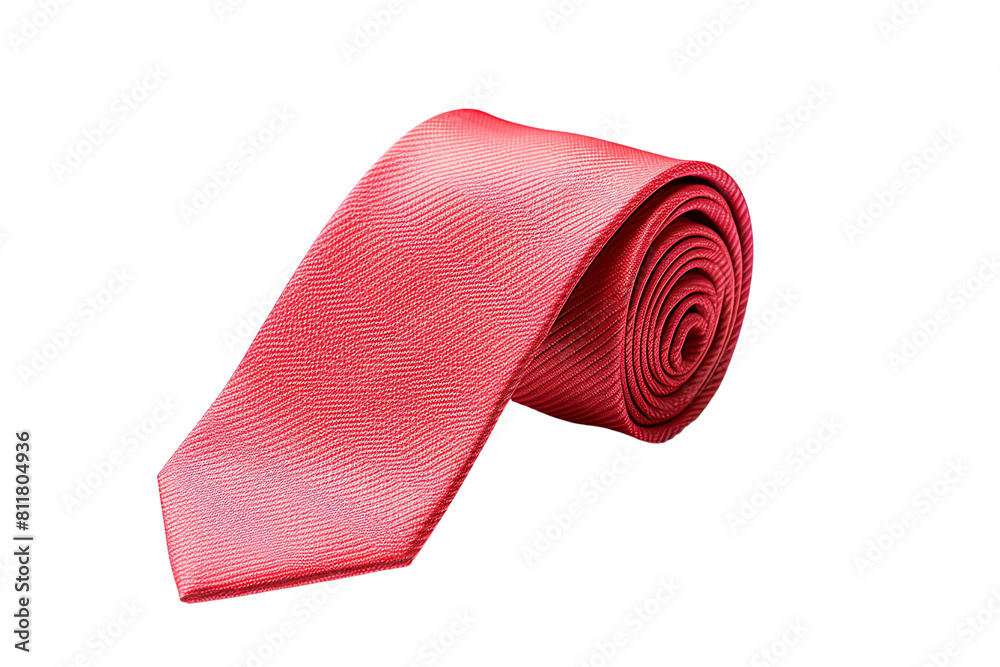 A picture of a pink, rolled-up necktie against a transparent background. A picture of a pink, rolled-up necktie against a transparent background.