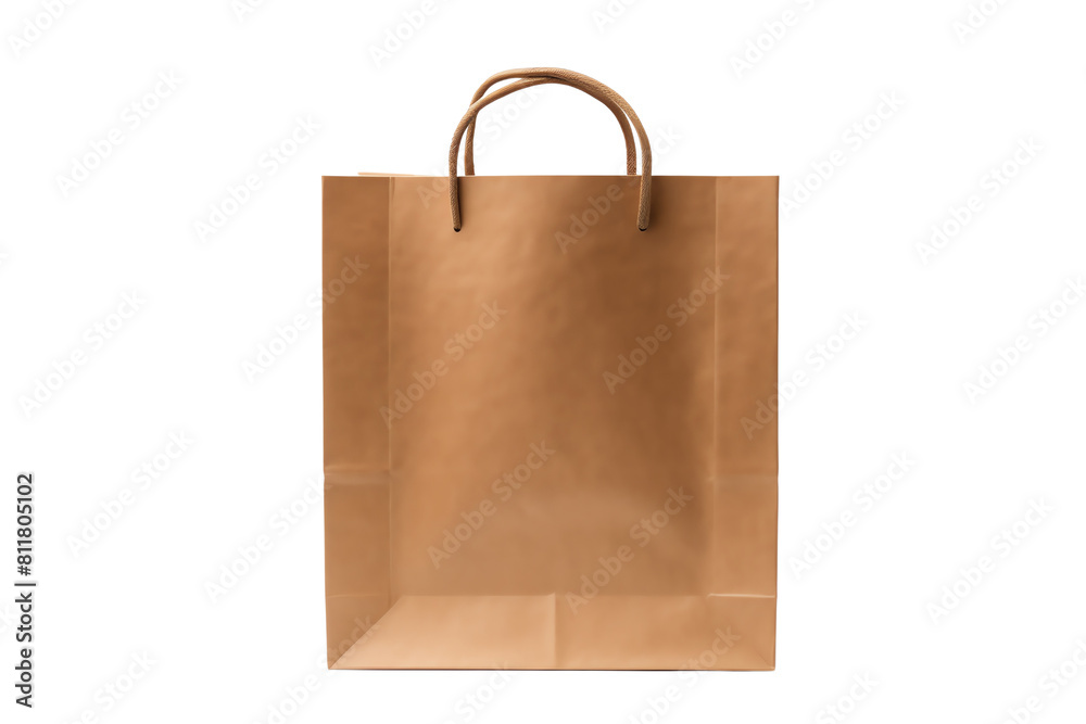 Brown paper shopping bag with handles isolated on black background. Brown paper shopping bag with handles isolated on black background.