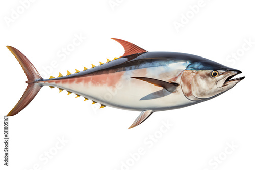 Freshwater albacore tuna isolated on a transparent background