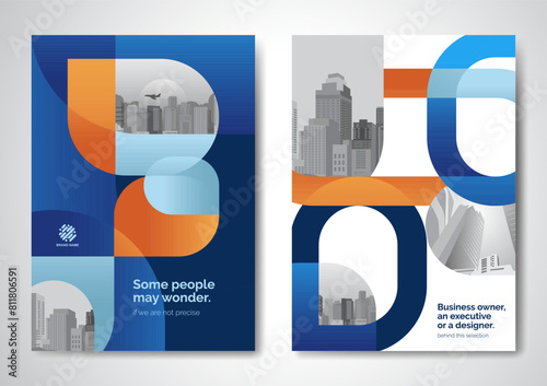 Template vector design for Brochure, AnnualReport, Magazine, Poster, Corporate Presentation, Portfolio, Flyer, infographic, layout modern with color size A4, Front and back, Easy to use.