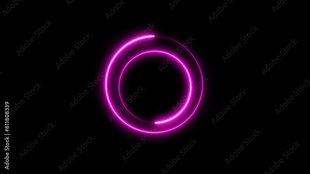 Pink light moving for overlay element. Abstract beautiful colorful neon circle frame loading icon on black background. 3D illustration rendering. neon circle frame loading icon background. Pink light moving for overlay element. Abstract beautiful colorful neon circle frame loading icon on black background. 3D illustration rendering. neon circle frame loading icon background.