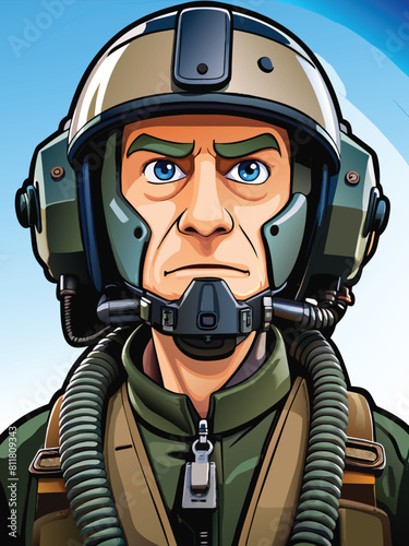 Figure of fighter pilot with his clothing-