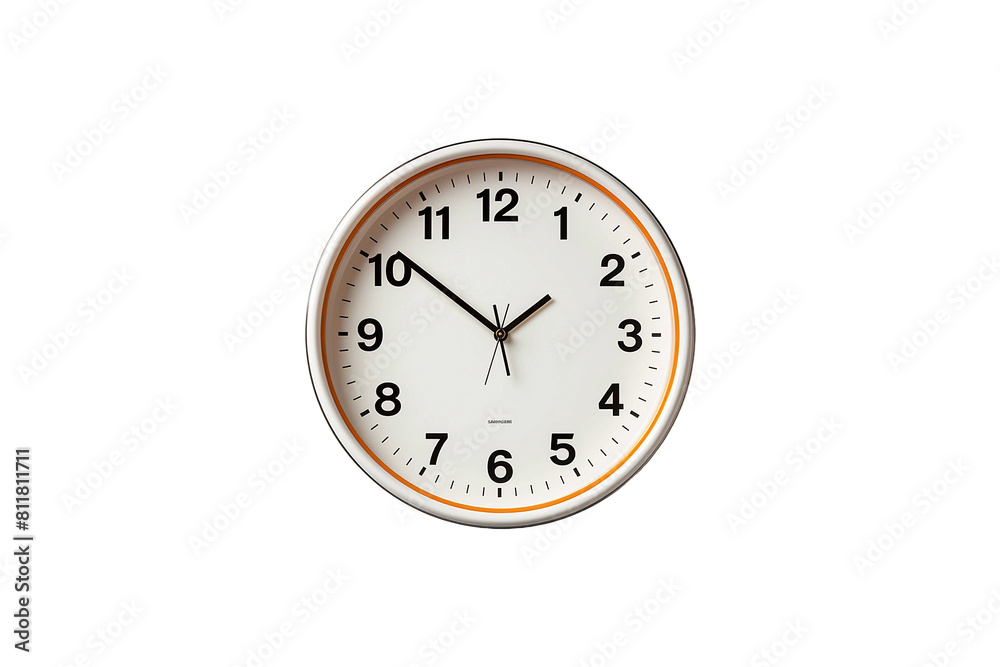Round Wall Clock isolated on transparent background. Round Wall Clock isolated on transparent background.