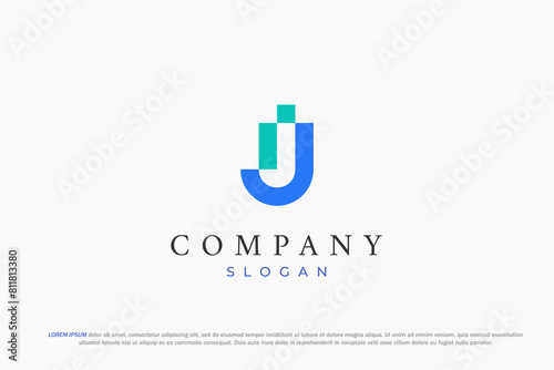 logo letter j i modern business