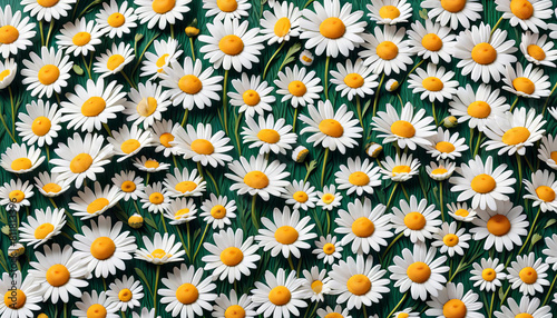 daisies meadow painting landscape oil flower daisy illustration abstract background white pattern vintage field summer green nature vignetting colours seamless art isolated floral drawing garden