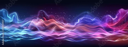 Air flow and water drop set of vector elements Abstract light effect blowing from an air conditioner, purifier or humidifier Dynamic isometric blurred motion flow, epic editorial