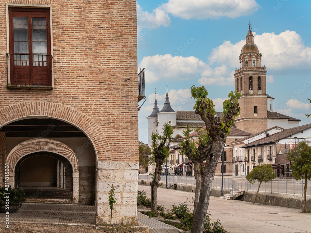 Obraz premium Church of Our Lady of the Assumption in the municipality of Rueda in the province of Valladolid (Spain)