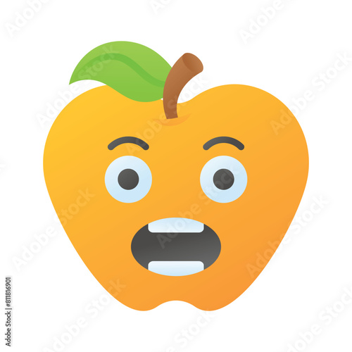 Oh My God expression emoji vector design, editable vector