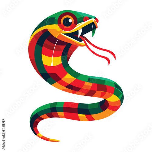 Snake with colorful segments