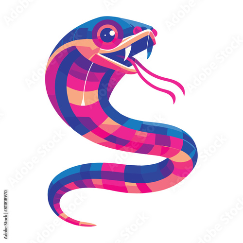 Snake with colorful segments