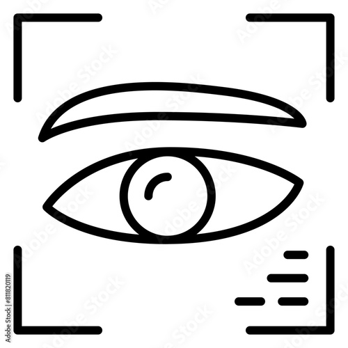 Eye scanning icon