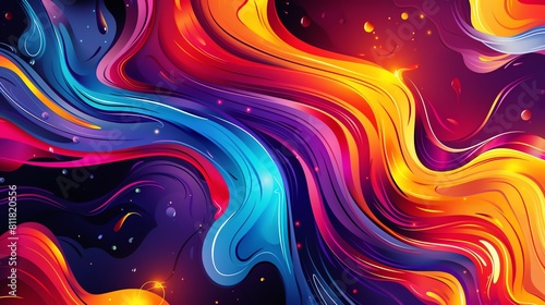 Enchanting abstract colorful visuals for product marketing photo