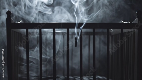 Empty Promise: A Crib Haunted by the Shadow of Smoking (Pregnancy Risks) photo