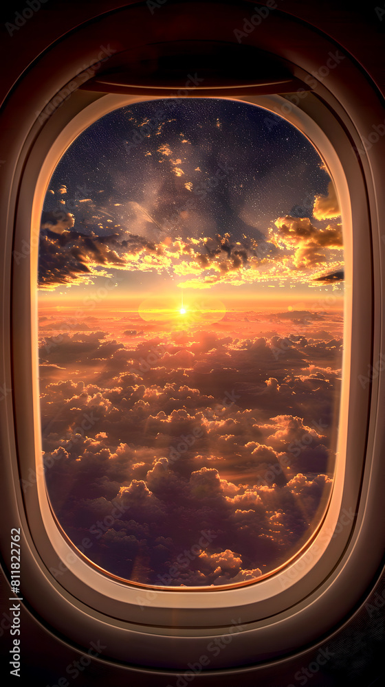 View from the window of an airplane