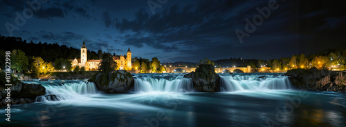 The Rhine waterfalls at Neuhausen photo