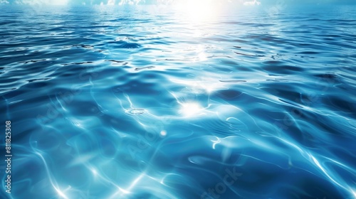 Gorgeous design of blue water reflecting sunlight  © Nijat