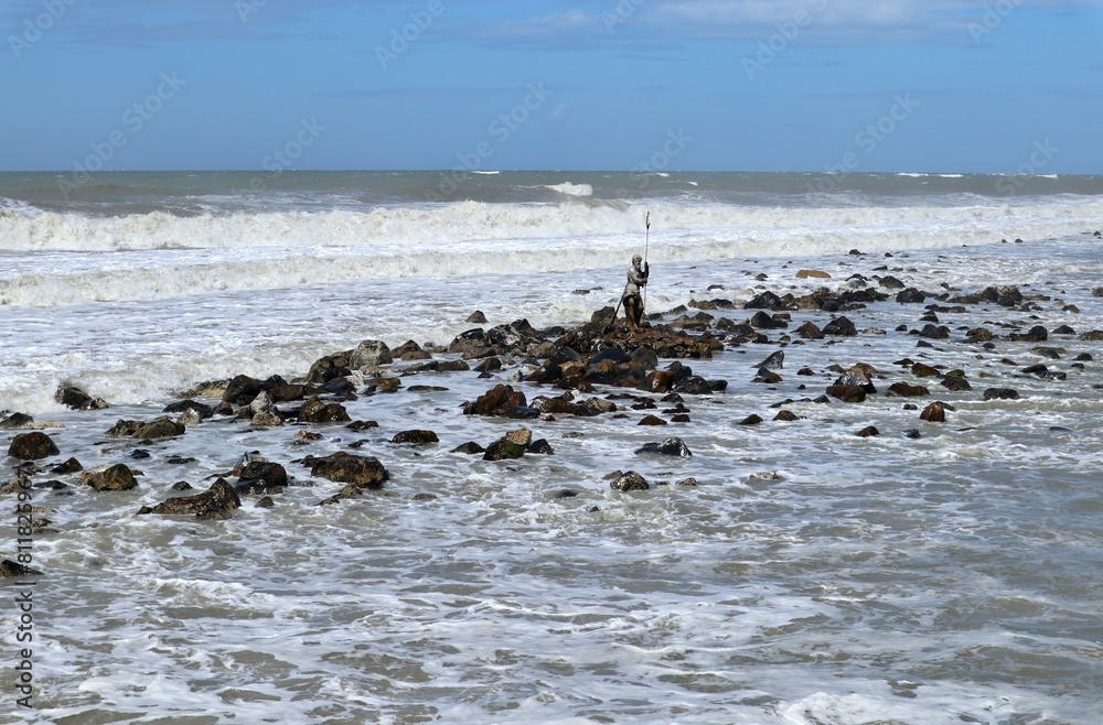 Lido di Ostia - Statua del Nettuno sulla scogliera