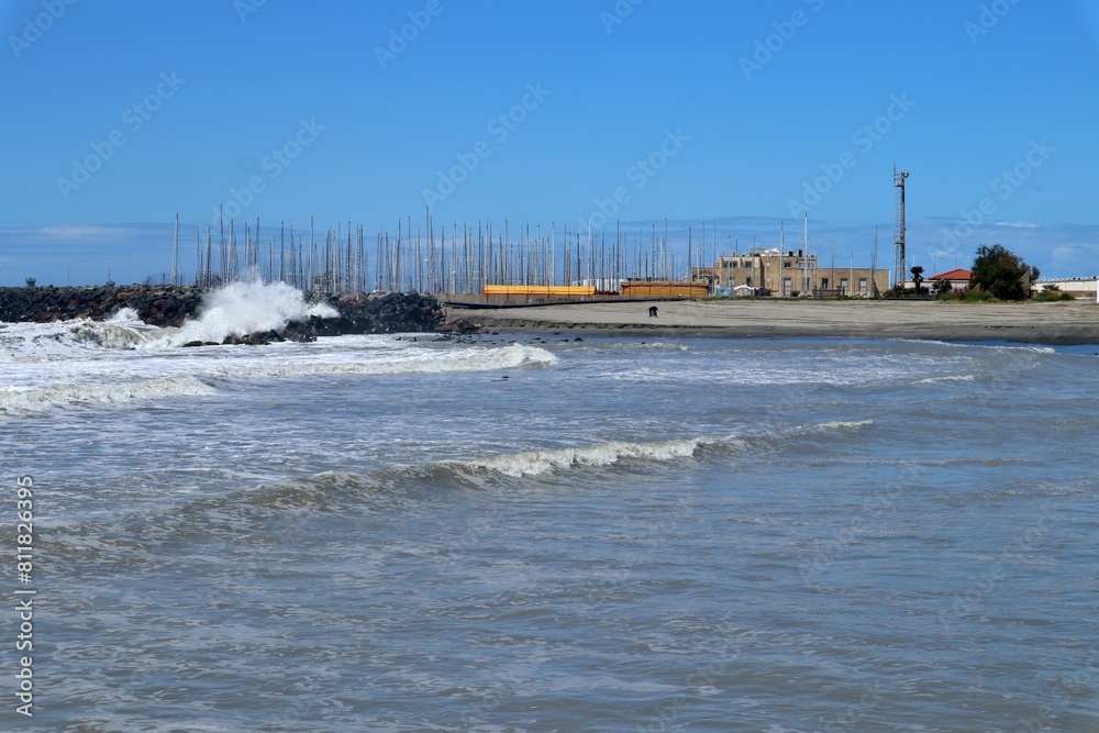 Lido di Ostia - Scorcio del porto dalla scogliera