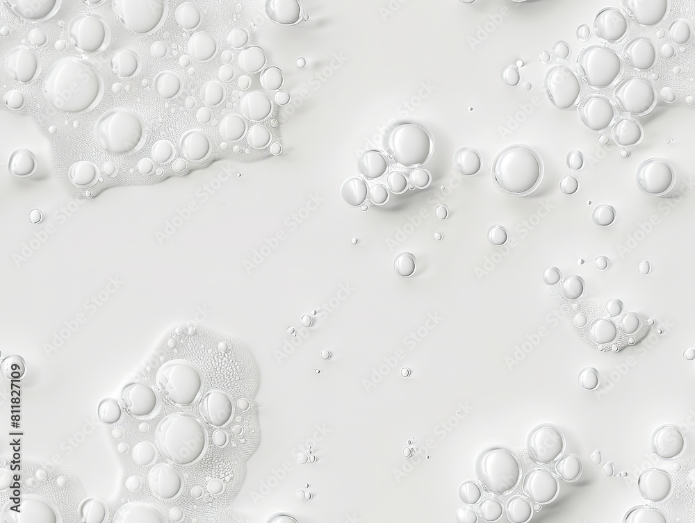 A close up of bubbles on a white surface.