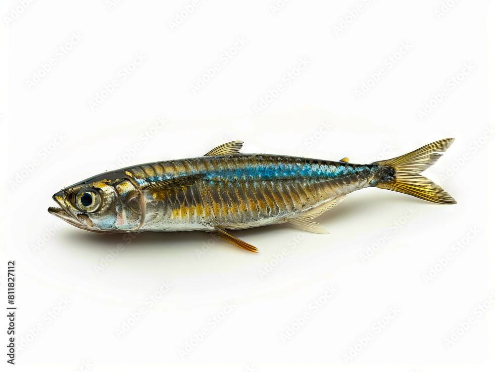Fototapeta premium A small fish on a white background.