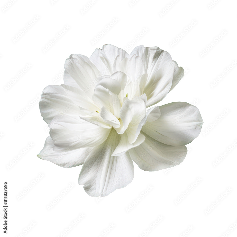 white flower isolated on transparent or white background cutout png