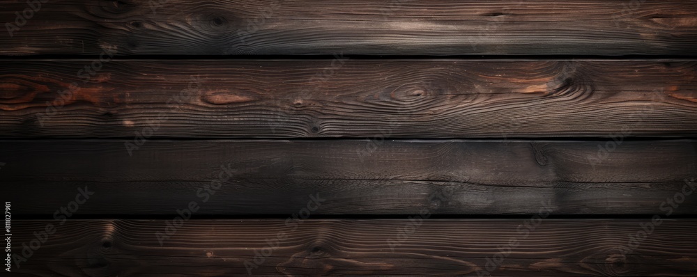 Rich Textures: Charred Wood Planks with Unique Grain and Dark Tones Banner Rich Textures: Charred Wood Planks with Unique Grain and Dark Tones Banner
