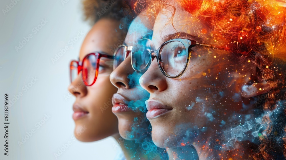 Spectacled Sisters Unite. Generative AI Spectacled Sisters Unite. Generative AI