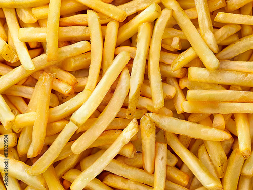 A pile of french fries is shown in this photo.