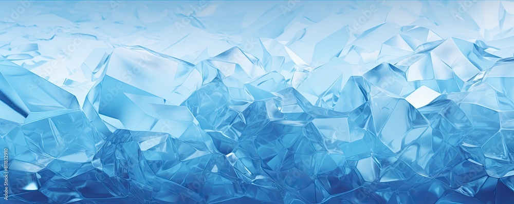 Cool Elegance: Crystalline Blue Geometric Ice Texture Background Banner Cool Elegance: Crystalline Blue Geometric Ice Texture Background Banner