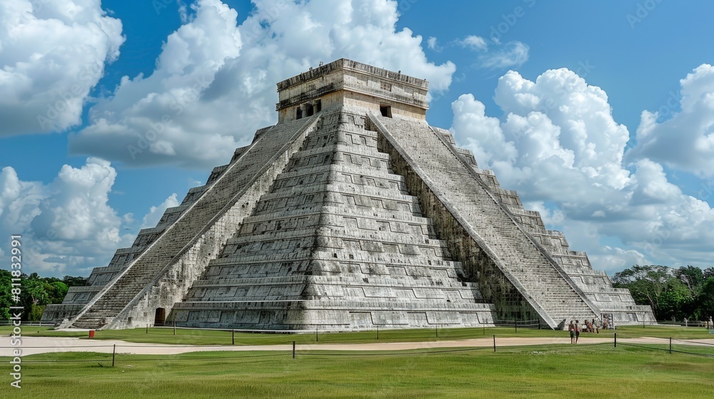 Visiting the ancient Mayan ruins of Chichen Itza in Mexico where the iconic El Castillo pyramid stands as a testament to the architectural and astronom