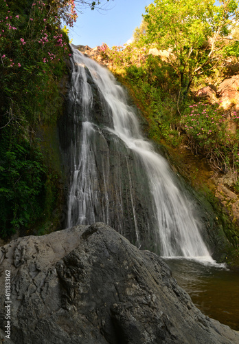 Nebiler Waterfall and Aglayan Cave, located in Dikili, Izmir, Turkey, is a tourist destination with a walking track and picnic area.