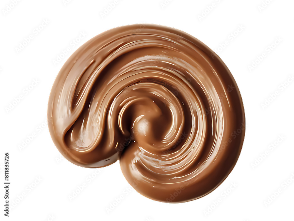 Chocolate swirl on isolated white background Chocolate swirl on isolated white background