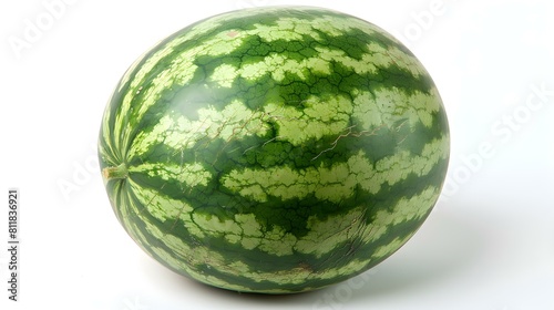 Close up of a fresh Watermelon on a white Background