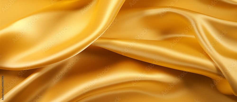 Elegant Gold Satin Fabric Close-Up Elegant Gold Satin Fabric Close-Up