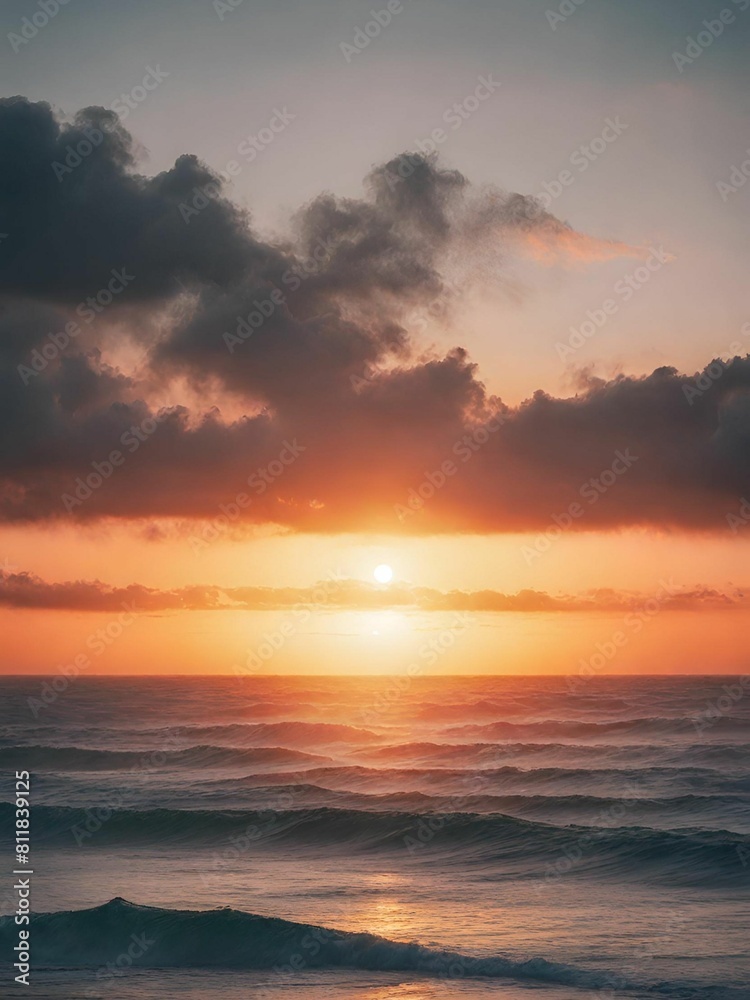sunset over the sea sunset over the sea