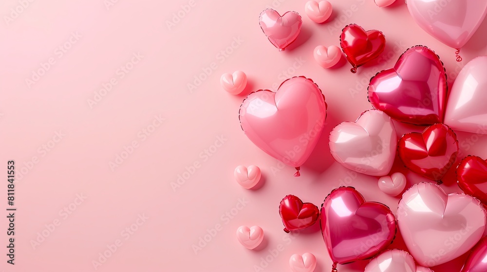 Soaring Hearts: Pink and Red Balloon Romance Soaring Hearts: Pink and Red Balloon Romance