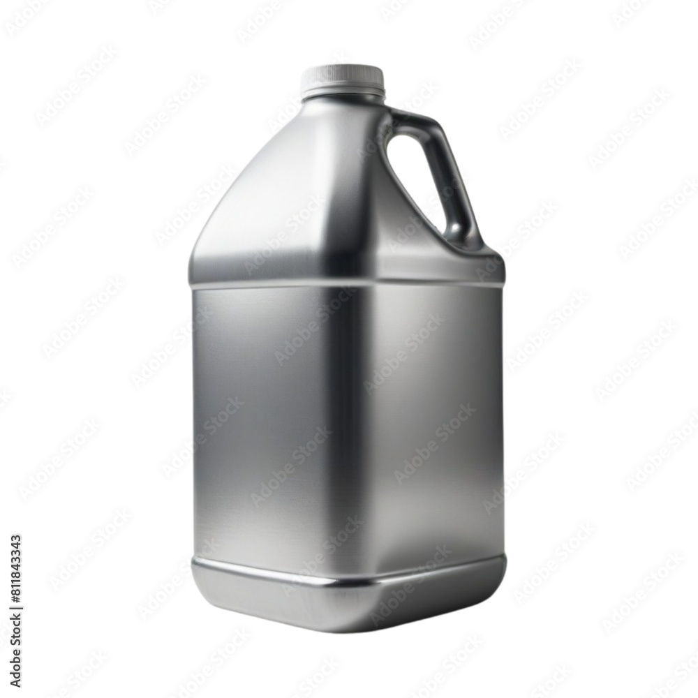 silver plastic container on Isolated transparent background png. generated with AI silver plastic container on Isolated transparent background png. generated with AI
