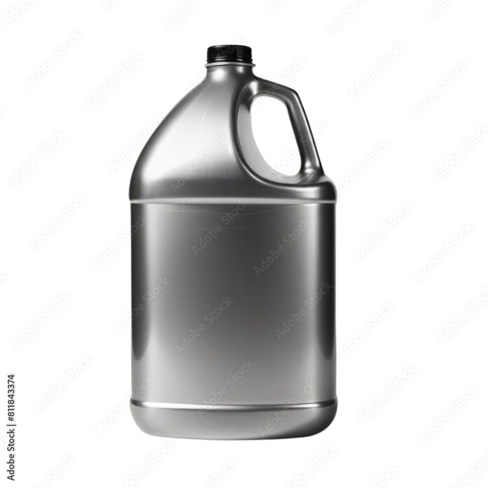 silver plastic container on Isolated transparent background png. generated with AI silver plastic container on Isolated transparent background png. generated with AI