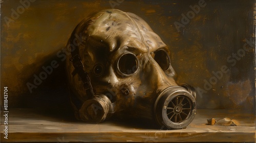 Scary-looking gas mask photo