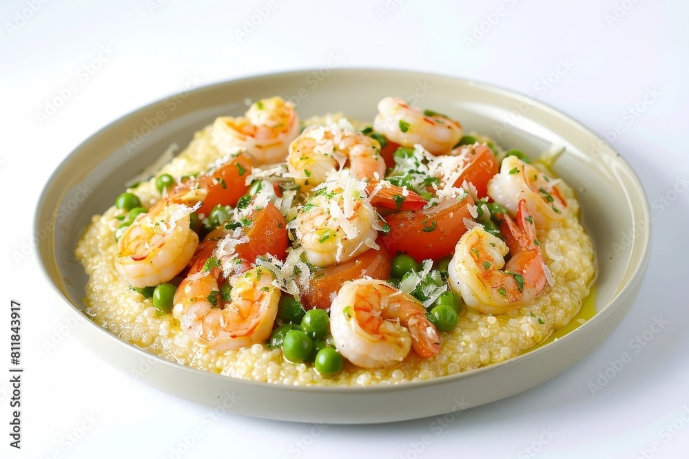 Scrumptious Shrimp and Grits with Peas and Butter Sauce Scrumptious Shrimp and Grits with Peas and Butter Sauce
