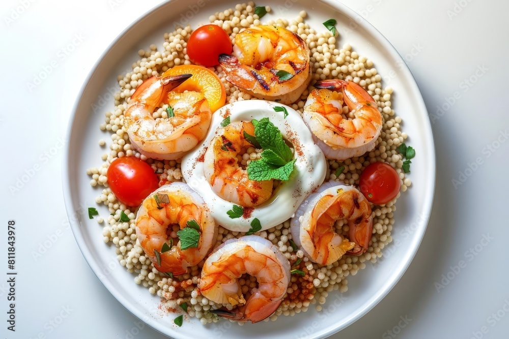 Succulent Grilled Shrimp and Whole Wheat Couscous With Bursting Cherry Tomatoes Succulent Grilled Shrimp and Whole Wheat Couscous With Bursting Cherry Tomatoes