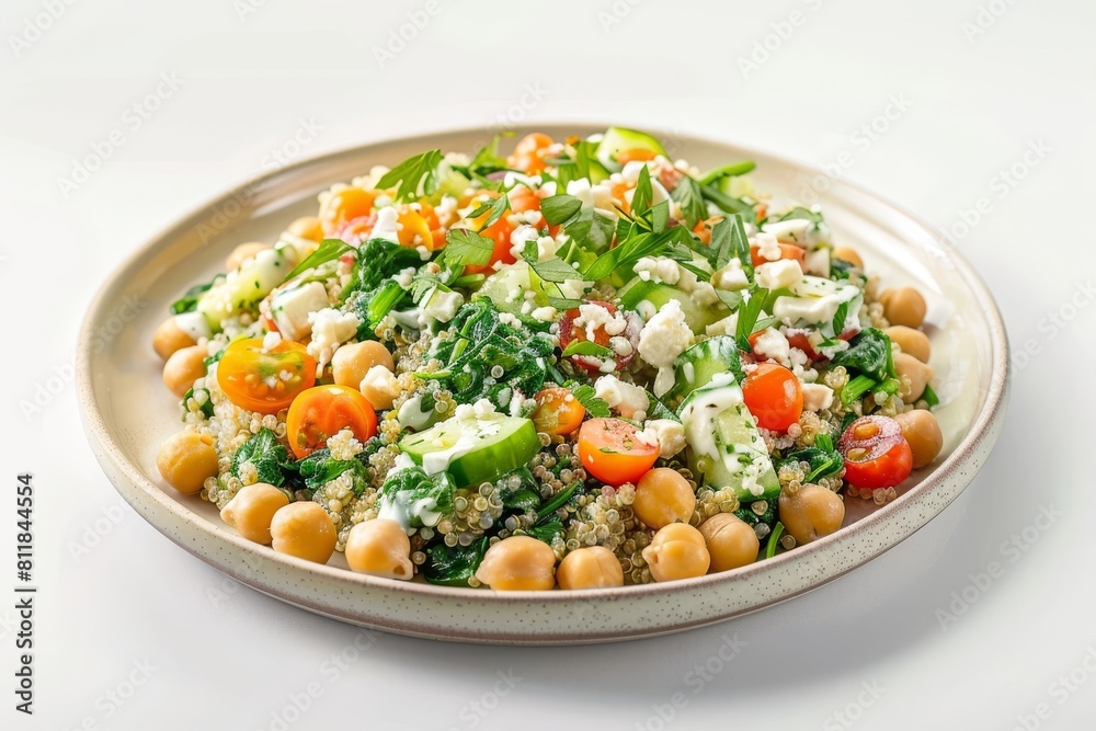 Mouthwatering Mediterranean Quinoa Bowl with Tzatziki and Spinach Mouthwatering Mediterranean Quinoa Bowl with Tzatziki and Spinach