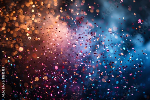 A vibrant abstract image of colorful bokeh and glitter  representing celebration and festivity