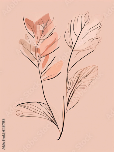 Captivating Minimalist Botanical Artwork