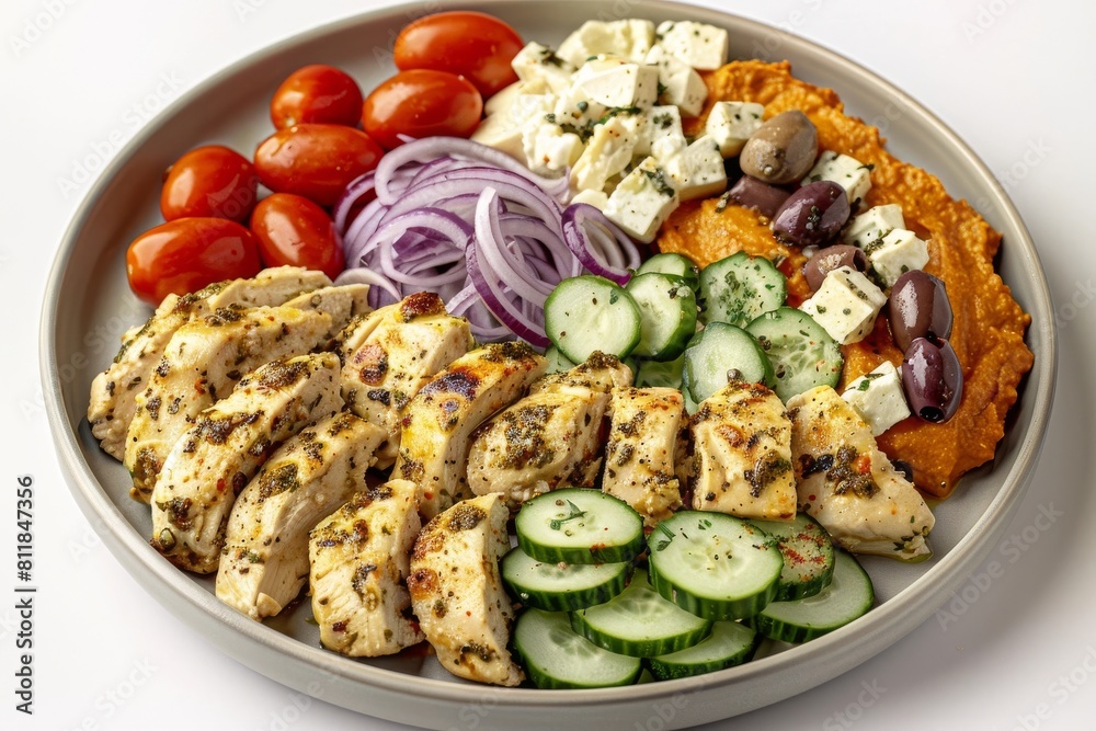 Vibrant Mediterranean Chicken Feast To Go with Hummus Vibrant Mediterranean Chicken Feast To Go with Hummus