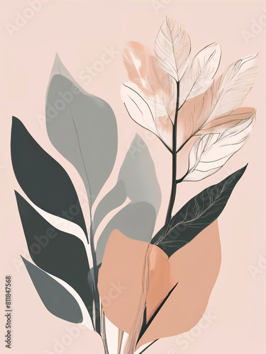 Captivating Minimalist Botanical Artwork