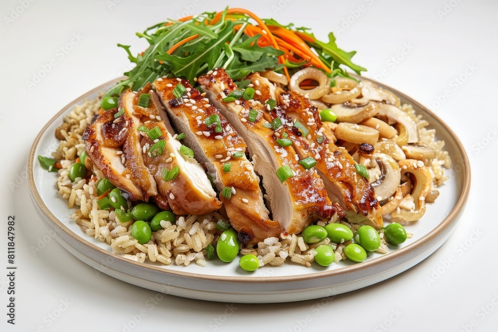 Artfully Arranged Ginger Chicken Rice Salad Artfully Arranged Ginger Chicken Rice Salad