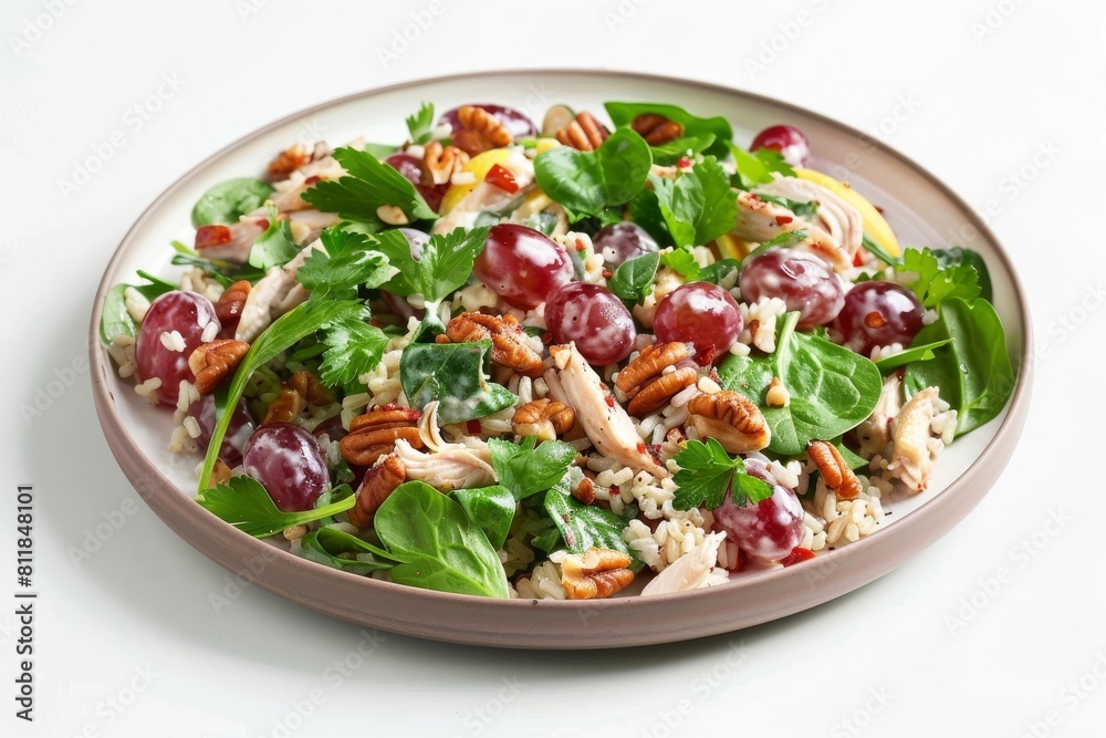 Wholesome Rotisserie Chicken and Grape Salad with Plump Red Grapes Wholesome Rotisserie Chicken and Grape Salad with Plump Red Grapes