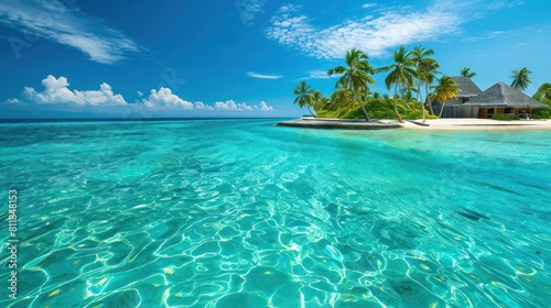 beach with blue sky